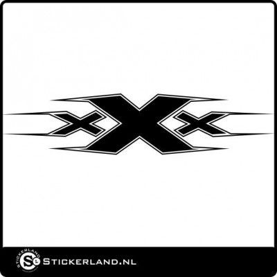 Triple xXx sticker Outlined (50x11 cm)