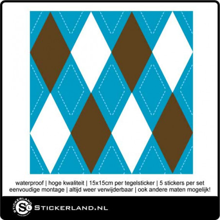 Tegelstickers Fullcolor 037 (set van 5 stuks)