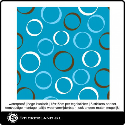 Tegelstickers Fullcolor 038 (set van 5 stuks)