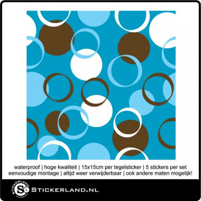 Tegelstickers Fullcolor 040 (set van 5 stuks)