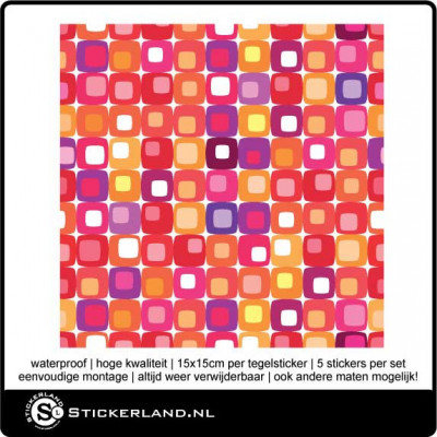 Tegelstickers Fullcolor 044 (set van 5 stuks)