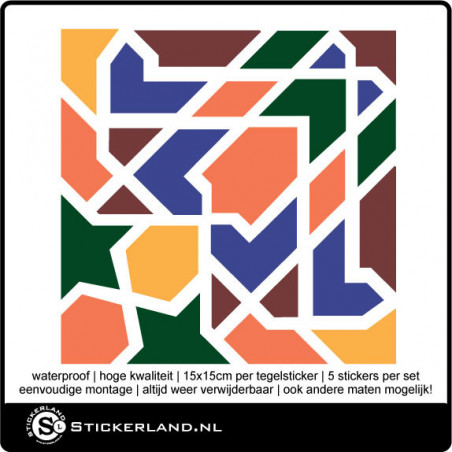 Tegelstickers Fullcolor 081 (set van 5 stuks)