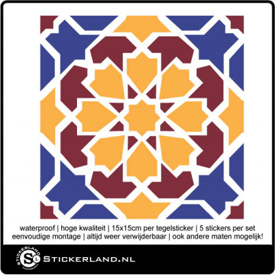 Tegelstickers Fullcolor 083 (set van 5 stuks)