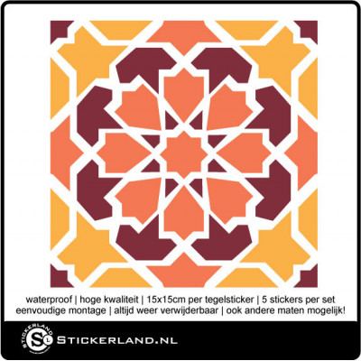 Tegelstickers Fullcolor 084 (set van 5 stuks)