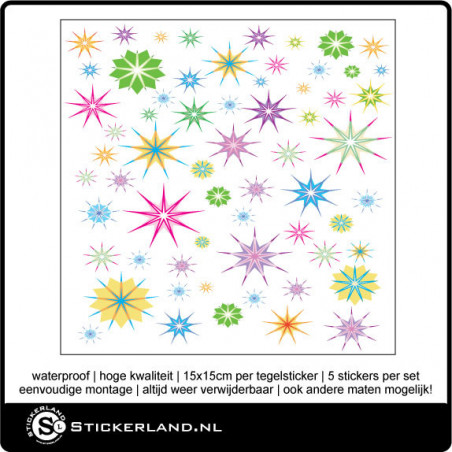 Tegelstickers Fullcolor 101 (set van 5 stuks)