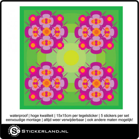 Tegelstickers Fullcolor 104 (set van 5 stuks)