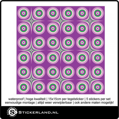 Tegelstickers Fullcolor 108 (set van 5 stuks)