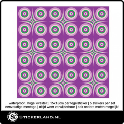 Tegelstickers Fullcolor 108 (set van 5 stuks)