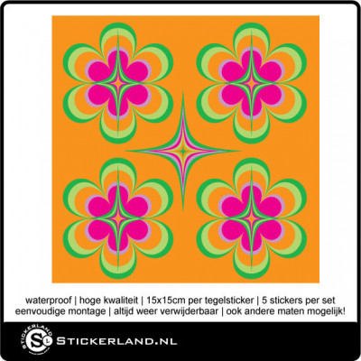 Tegelstickers Fullcolor 110 (set van 5 stuks)