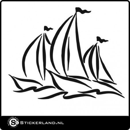 Zeilboot sticker