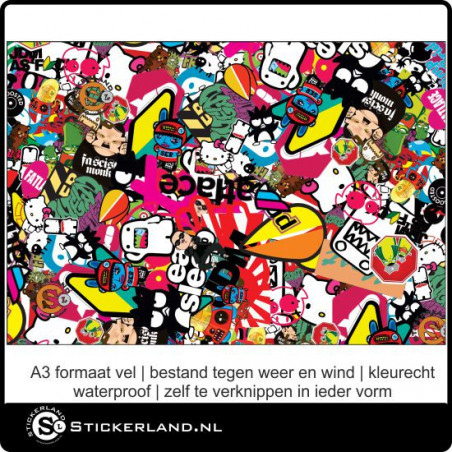 Stickerbomb stickervel A3 -03