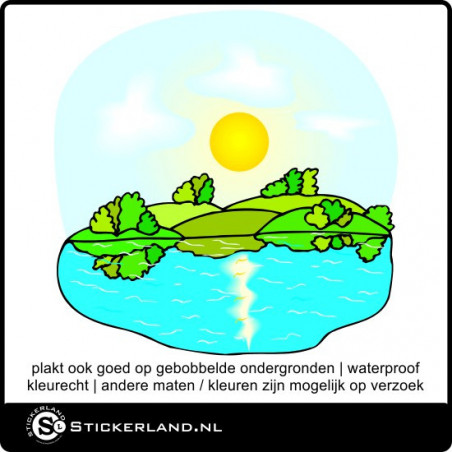 Landschap 09 fullcolor sticker (55x55cm)