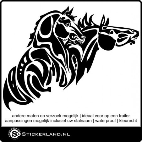 Paarden sticker 03 (59x46cm)
