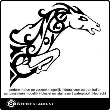 Paarden sticker 12 (58x54cm)