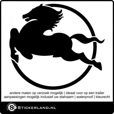 Paarden sticker 15 (58x53cm)