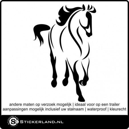 Paarden sticker 16 (59x39cm)