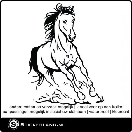 Paarden sticker 17 (59x45cm)