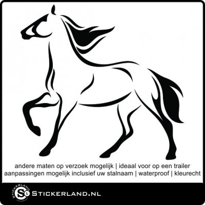 Paarden sticker 18 (59x56cm)