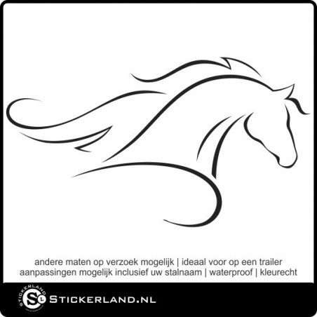 Paarden sticker 23 (59x33cm)