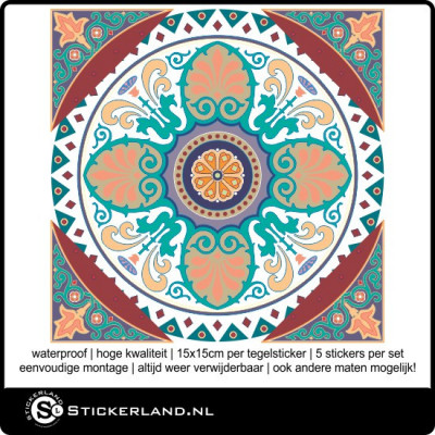 Tegelstickers Fullcolor 125 (set van 5 stuks)