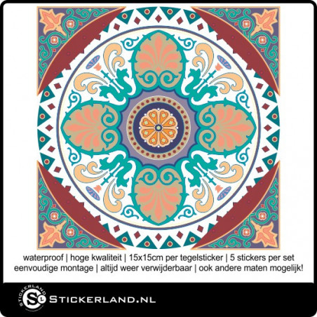 Tegelstickers Fullcolor 125 (set van 5 stuks)