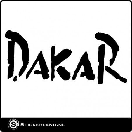 Dakar tekst sticker