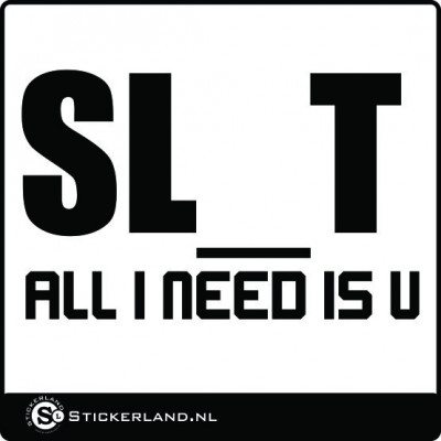 Slut sticker