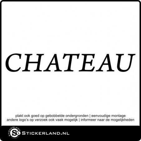 Chateau caravan en camper sticker