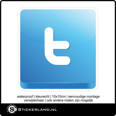 Social Media Twitter sticker (10x10cm)