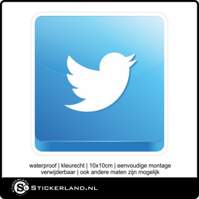 Social Media Twitter bird sticker (10x10cm)