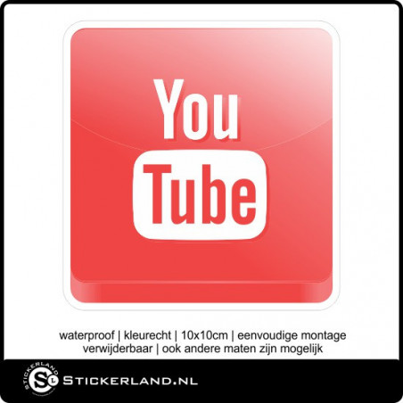 Social Media YouTube sticker (10x10cm)
