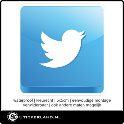 Social Media Twitter bird sticker (5x5cm)