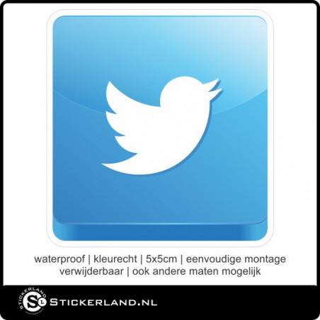 Social Media Twitter bird sticker (5x5cm)