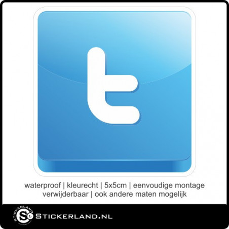 Social Media Twitter sticker (5x5cm)