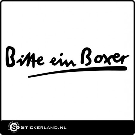 Bitte ein Boxer sticker