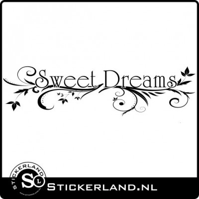 Sweet Dreams muursticker (130x34cm)