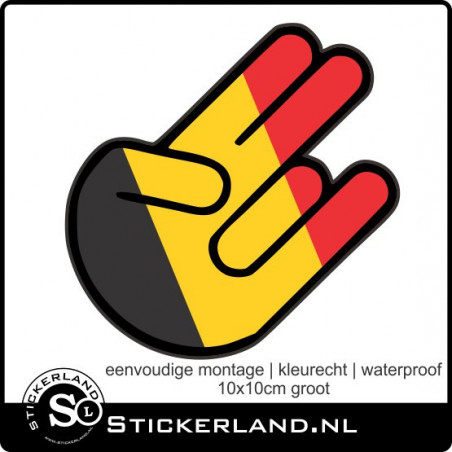 The Shocker Belgische vlag sticker