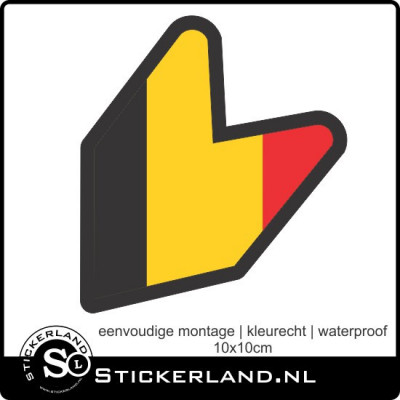 JDM logo Belgische vlag sticker