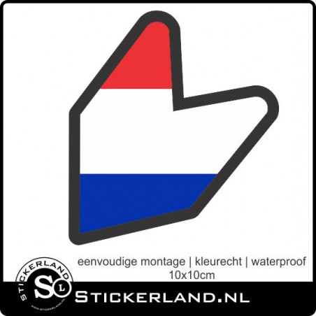 JDM logo Nederlandse vlag sticker