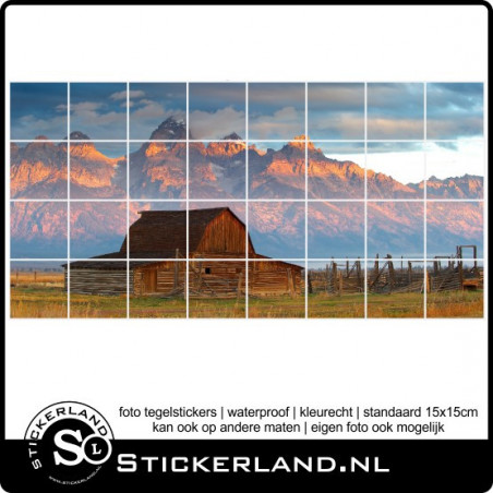 Foto tegelsticker Landschap 04 (61x124cm)