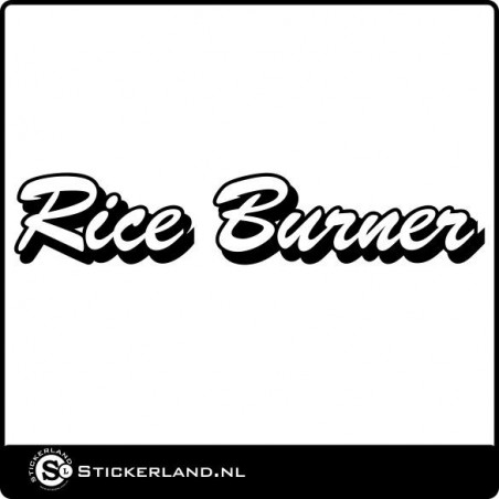 Rice Burner Slogan sticker