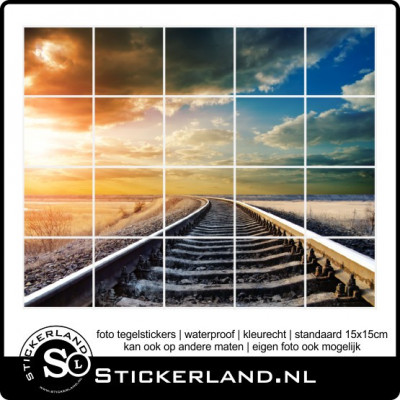 Foto tegelsticker Spoor 01 (61x77cm)