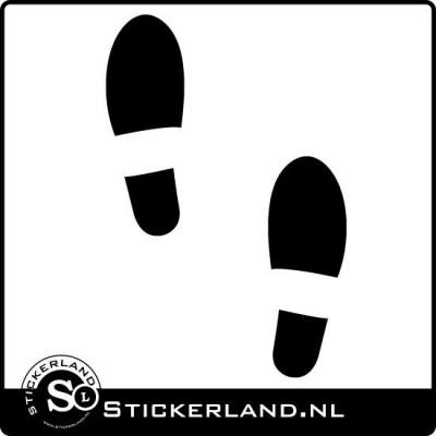 Voetstap stickers set van 2 (30cm per voet)