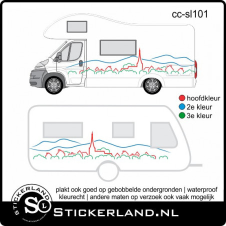 Camper en caravan stripingset 007 (vanaf 150cm) Camper en caravan stripingset 007 (vanaf 150cm)