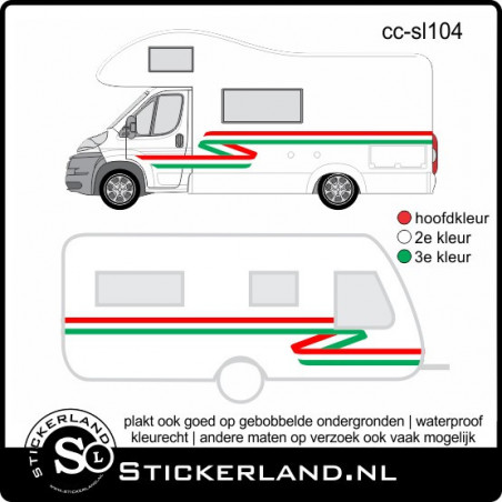 Camper en caravan stripingset 010 (vanaf 150cm)