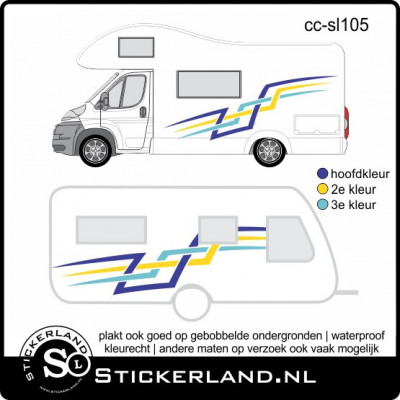 Camper en caravan stripingset 011 (vanaf 150cm)