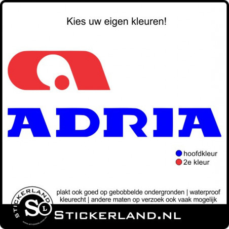 Adria kleuren caravan en camper sticker