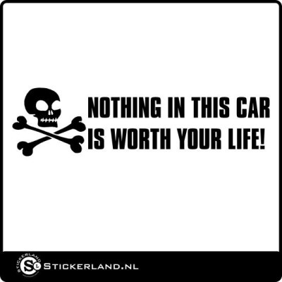 Waarschuwingstekst Car sticker