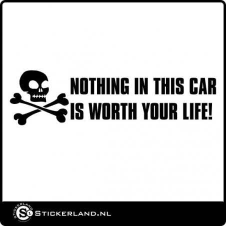 Waarschuwingstekst Car sticker