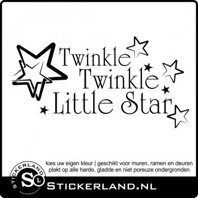 Twinkle twinkle little star spreuk muur sticker (115x59cm)
